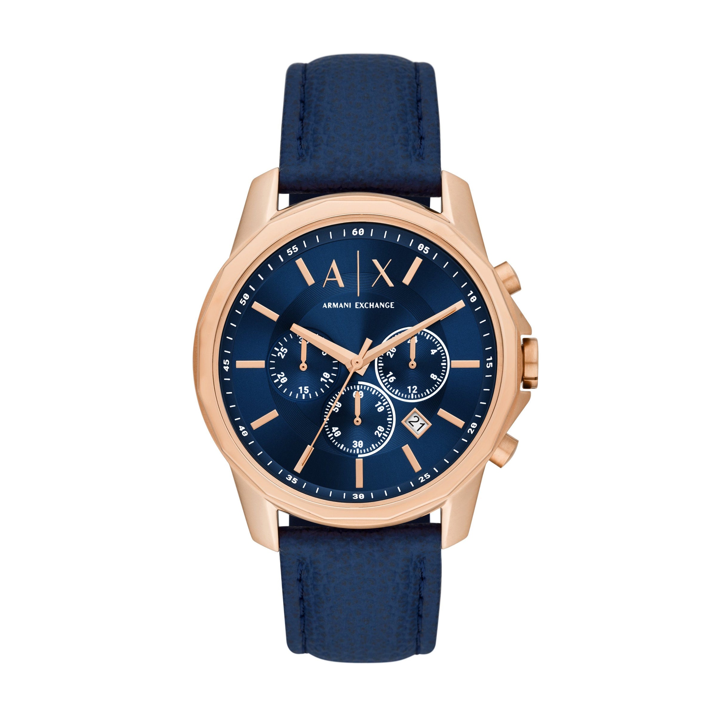 Armani Exchange Banks Blue and Rose Gold Men's Watch AX1723 Watches Armani Exchange 