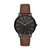Armani Exchange Cayde Black and Brown Leather Watch AX2706