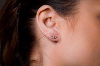 GEORGINI ROCK STAR EVIL EYE ROSE GOLD EARRINGS Georgini 