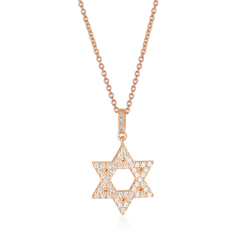 GEORGINI ROCK STAR STAR OF DAVID ROSE GOLD PENDANT Georgini 