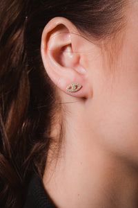 GEORGINI ROCK STAR EVIL EYE GOLD EARRINGS Georgini 