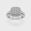 Surround Ring with 1/4ct of Diamonds in Sterling Silver