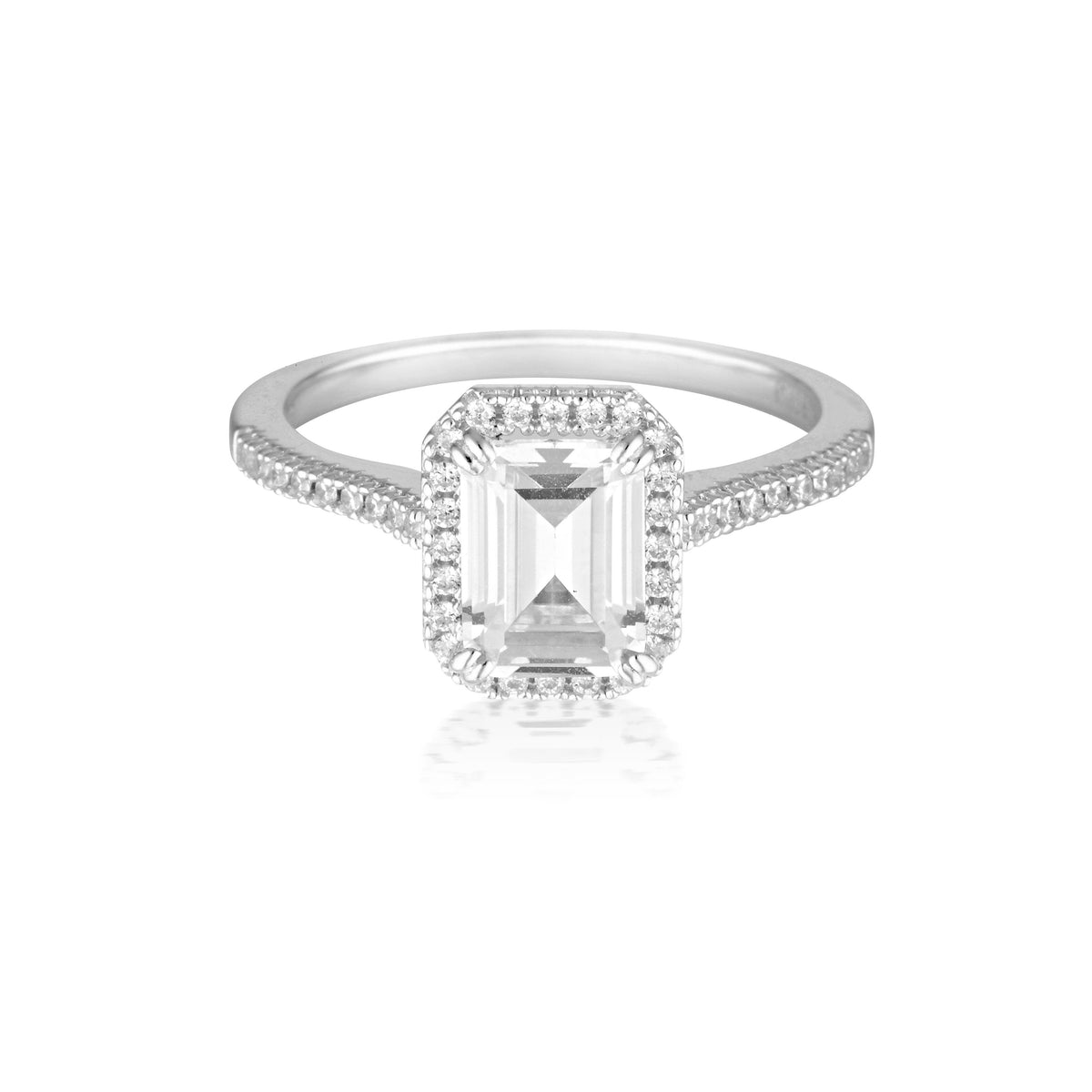 GEORGINI ICONIC BRIDAL VIOLET RING SILVER Bevilles Jewellers 