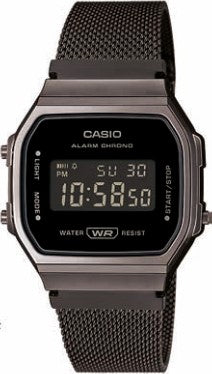 Casio Vintage Black Watch A168WEMB-1B Watches Casio 