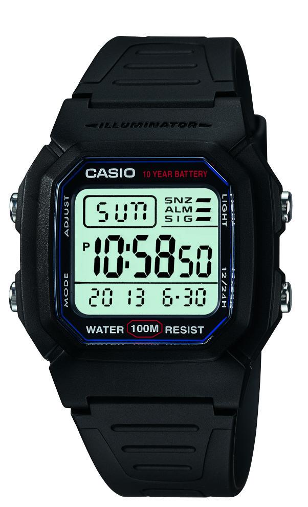 Casio Men's Digital Alarm Watch W-800H-1AV Watches Casio 