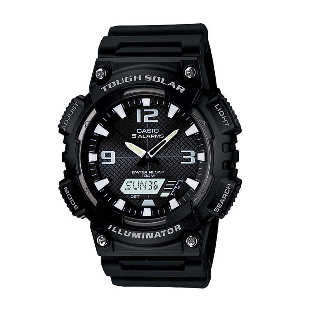 Casio Mens Tough Solar Black Watch AQS810W-1A Watches Casio 