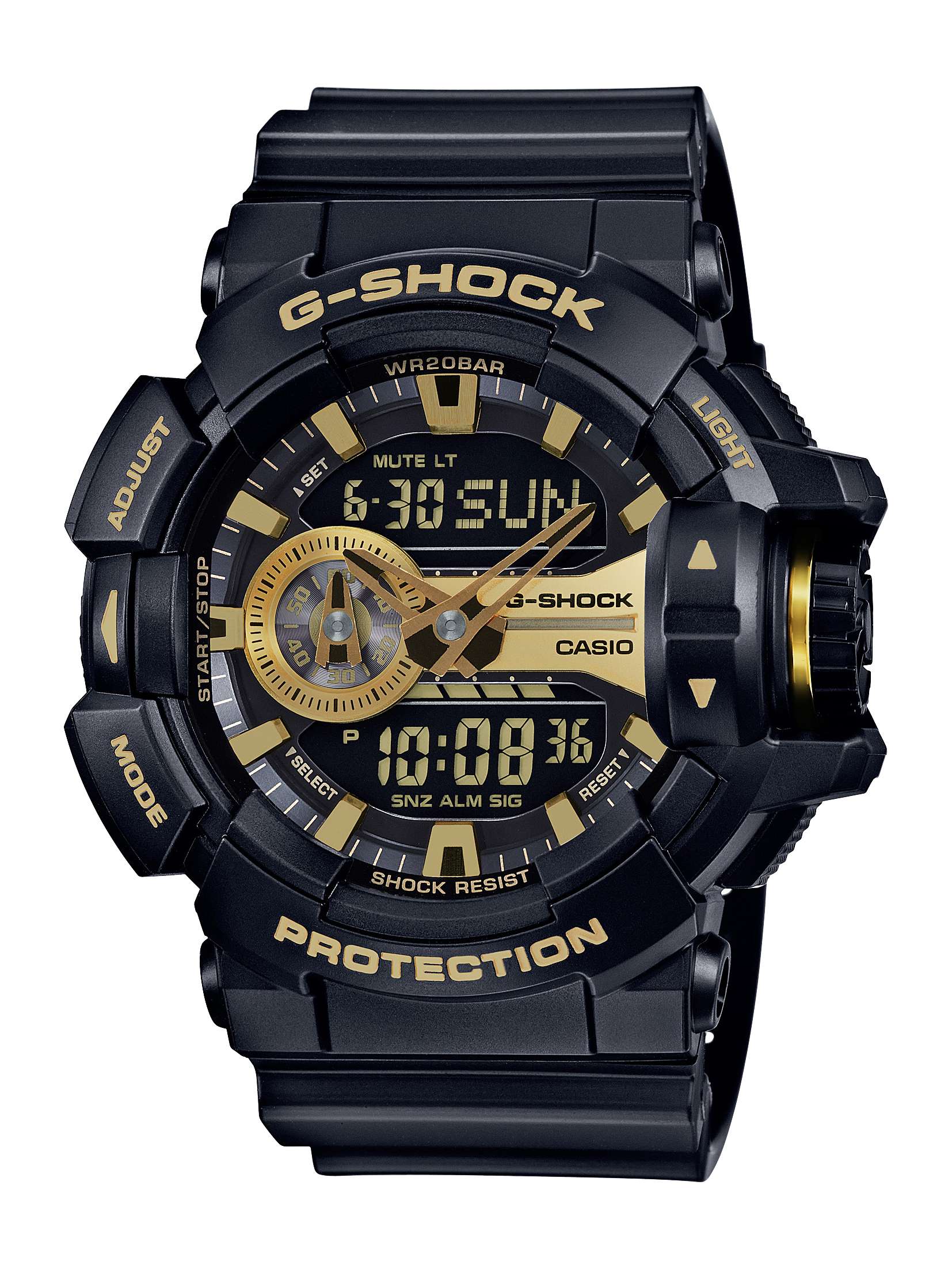 Casio G-Shock Black & Gold Watch GA400GB-1A Watches Casio 