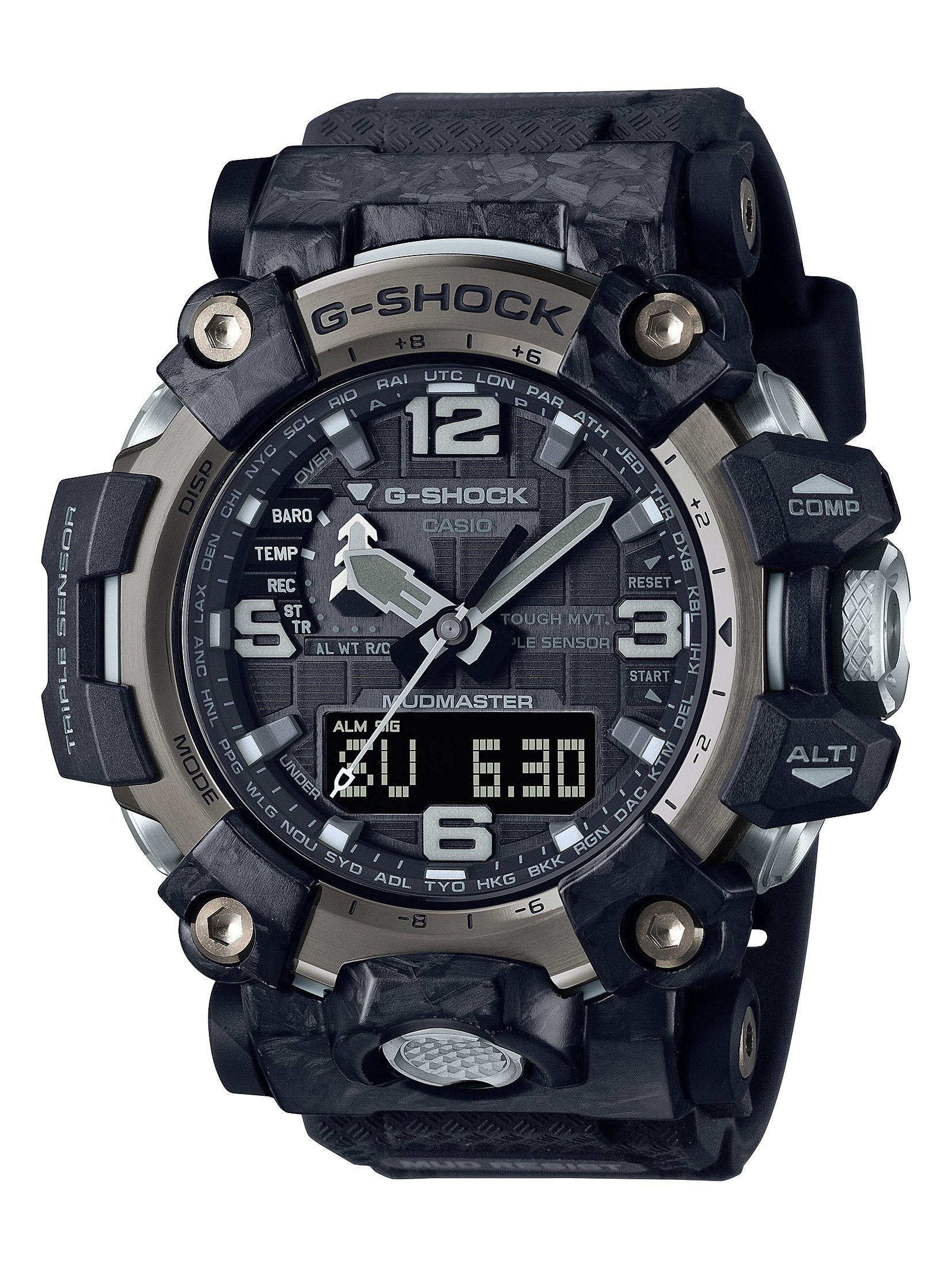 Casio G Shock Mudmaster Black and Silver Watch GWG-2000-1A1 Watches Casio 