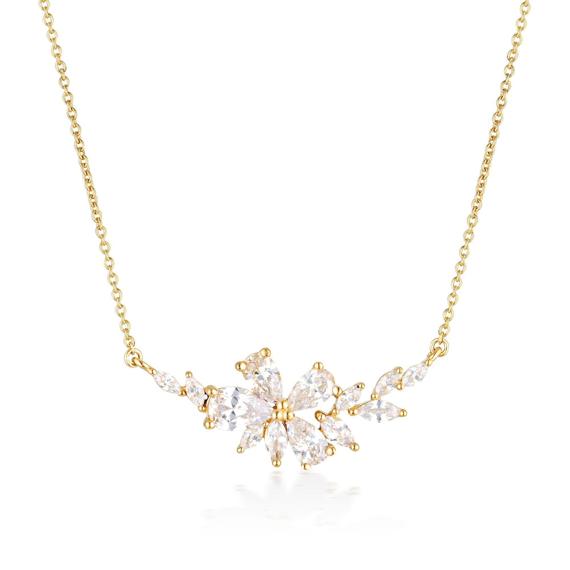 GEORGINI ICONIC BRIDAL HYACINTH NECKLACE GOLD Bevilles Jewellers 