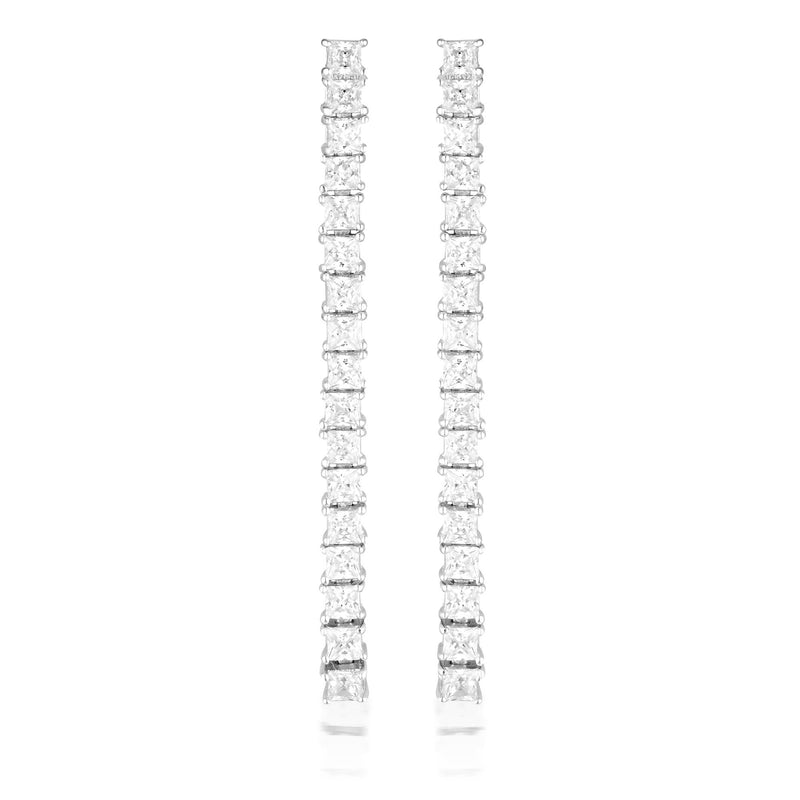 GEORGINI ICONIC BRIDAL VERA EARRINGS SILVER Bevilles Jewellers 