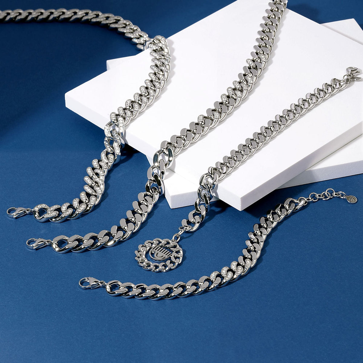 Chiara Ferragni Chain Collection Full Pave Necklace Bevilles Jewellers 
