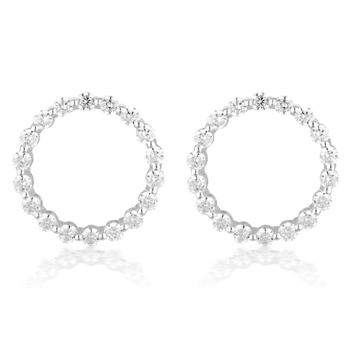 LARGE CIRCLE OF LIFE EARRING - SILVER Bevilles Jewellers 