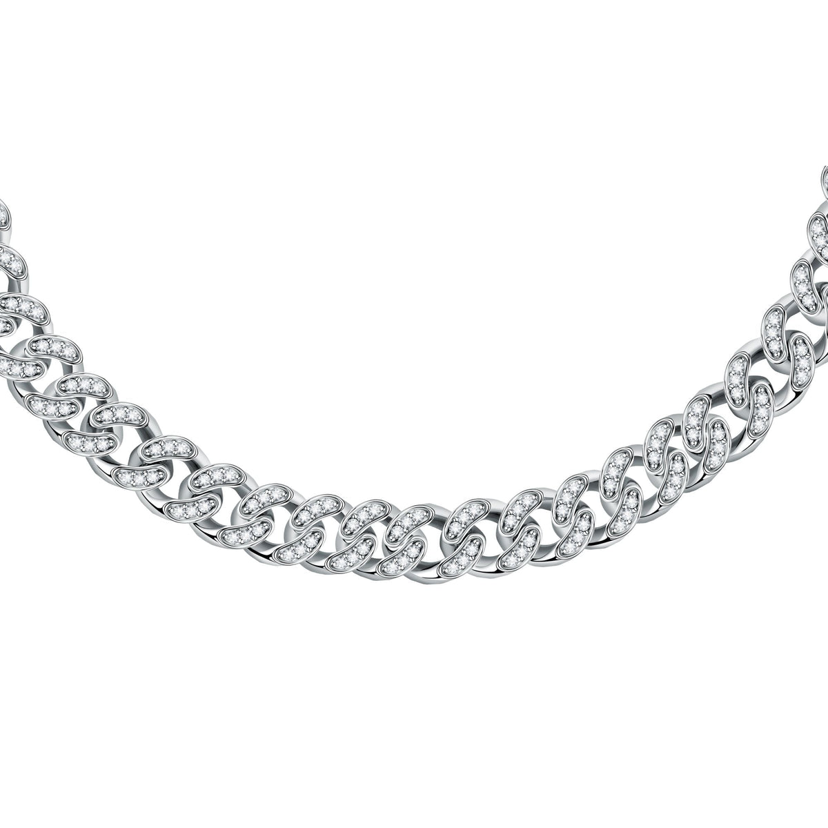 Chiara Ferragni Chain Collection Full Pave Necklace Bevilles Jewellers 