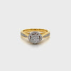 Brilliant Halo Ring with 1/3ct of Diamonds in 9ct Yellow Gold