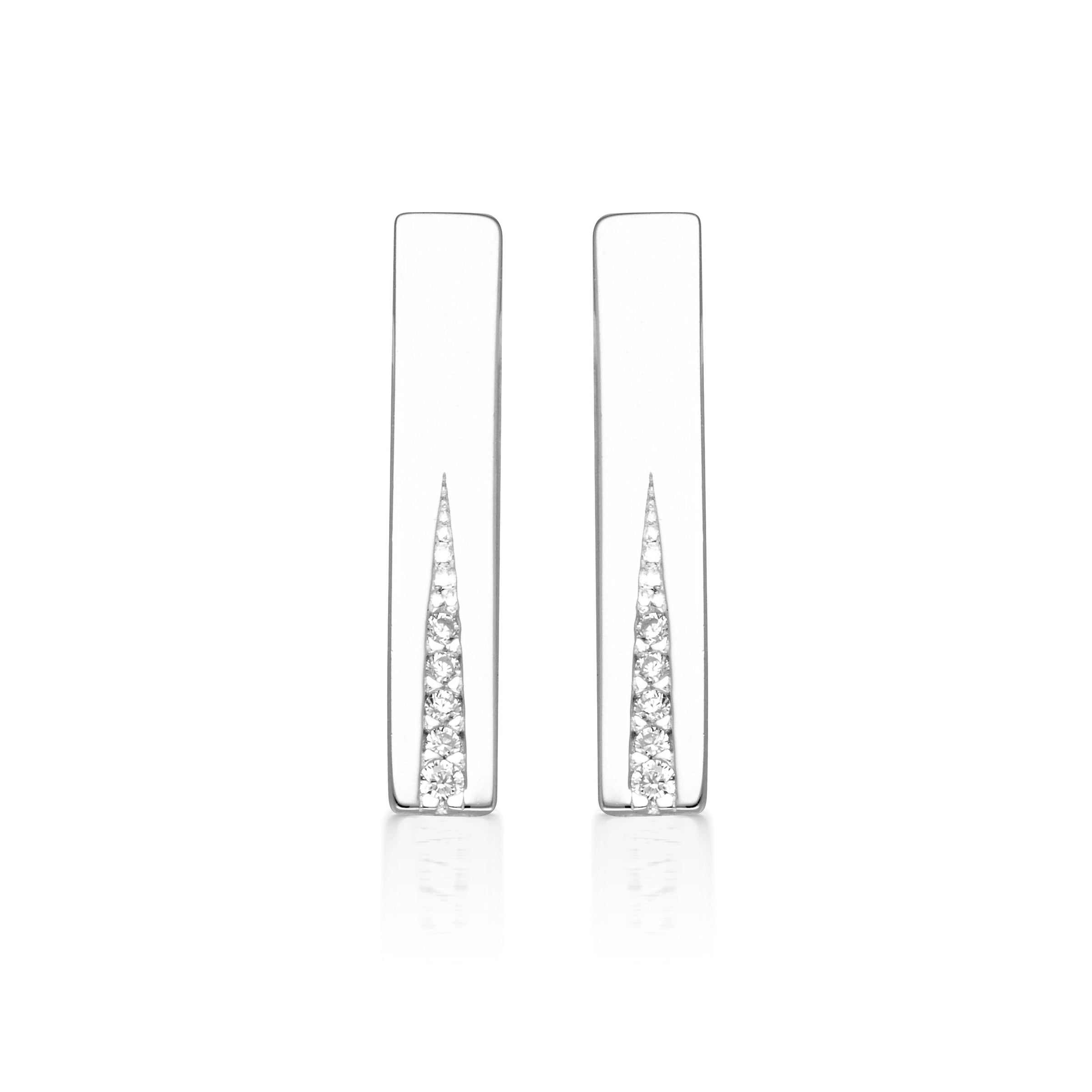 GEORGINI THE LAYERED EDIT GILDED EARRINGS SILVER Bevilles Jewellers 