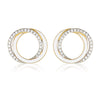 GEORGINI REFLECTION CIRCLES EARRING GOLD, SILVER & WHITE ENAMEL Georgini 