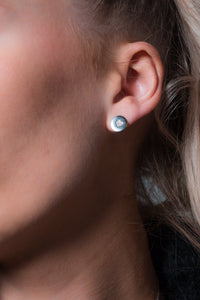 GEORGINI ROCK STAR HEART DISC SILVER EARRINGS Georgini 