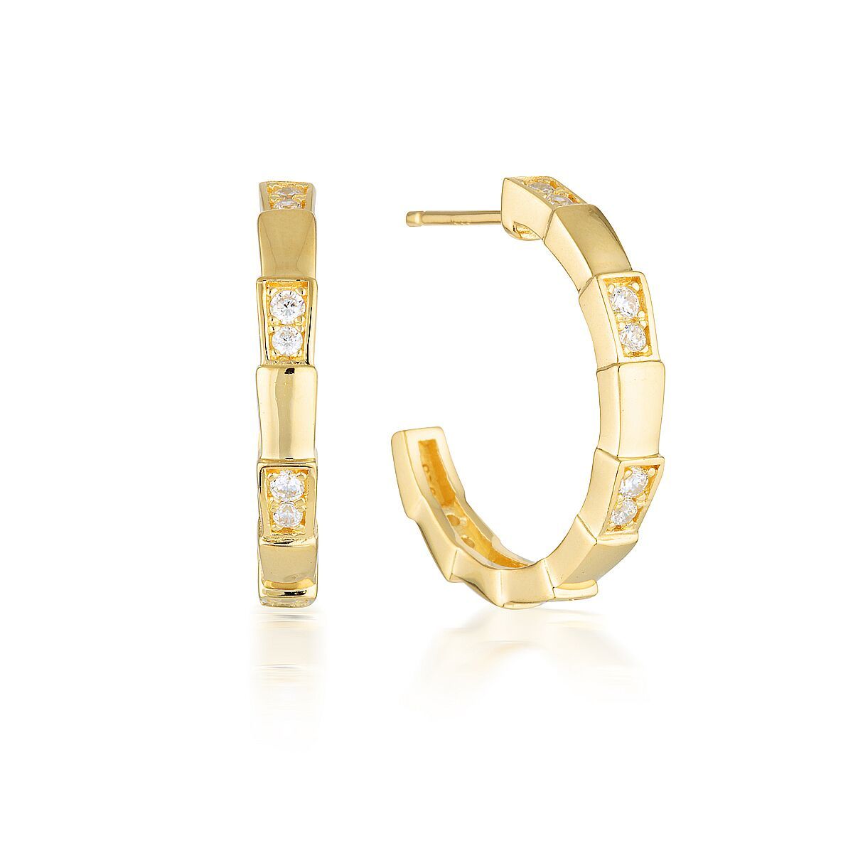 GEORGINI EMILIO VEGA GOLD HOOP EARRINGS Bevilles Jewellers 