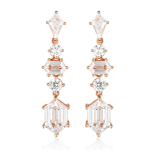 GEORGINI ROCK STAR SWORD ROSE GOLD EARRINGS Georgini 