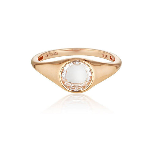 GEORGINI NOEL NIGHTS SLICED STONE RING ROSE GOLD Bevilles Jewellers 