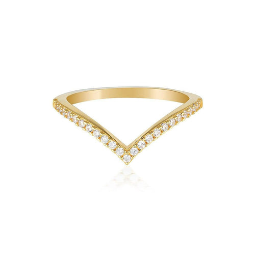 Georgini Rock Star V Ring Gold Bevilles Jewellers 