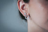 GEORGINI REFLECTION CIRCLES EARRING SILVER & WHITE ENAMEL Georgini 