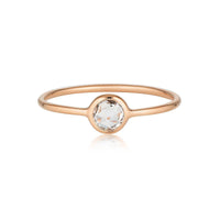 Georgini - Eos Rose Gold White Topaz Ring Bevilles Jewellers 
