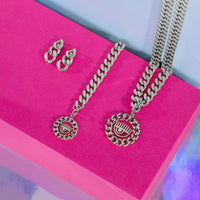 Chiara Ferragni Chain Collection Silver Eye Pendant Bevilles Jewellers 