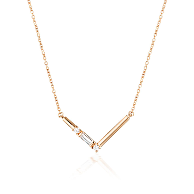 GEORGINI THE LAYERED EDIT TIGA NECKLACE ROSE GOLD Bevilles Jewellers 