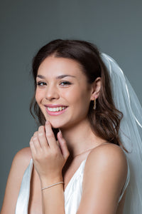 GEORGINI ICONIC BRIDAL CHRISTINA EARRINGS GOLD Bevilles Jewellers 