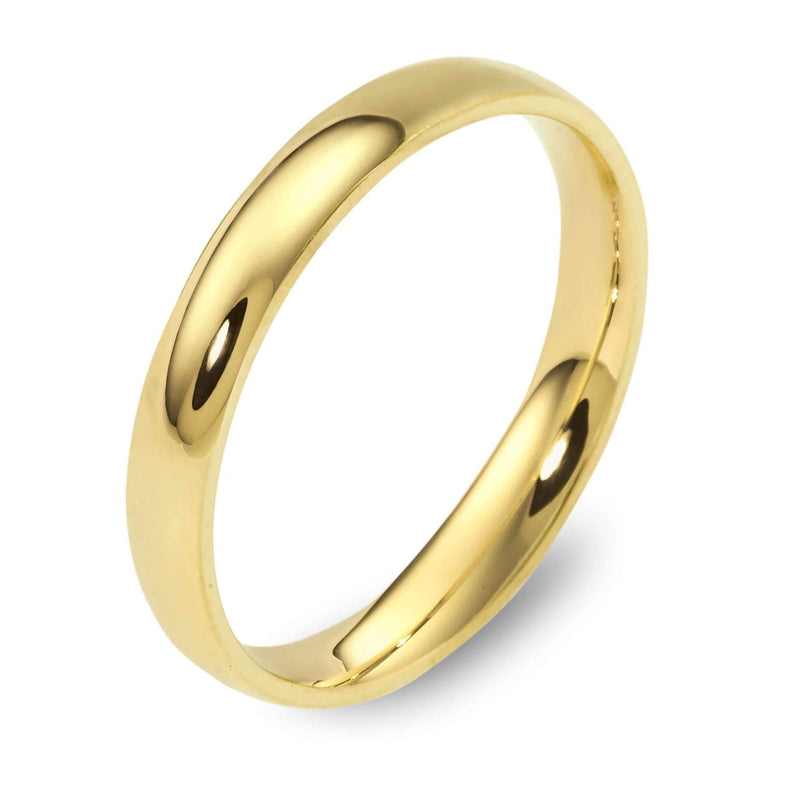 Dora 3mm Dome Wedding Band in 9ct Yellow Gold Size P
