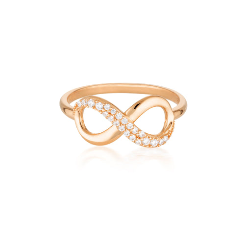 Forever Infinity Ring - Rose Gold Bevilles Jewellers 