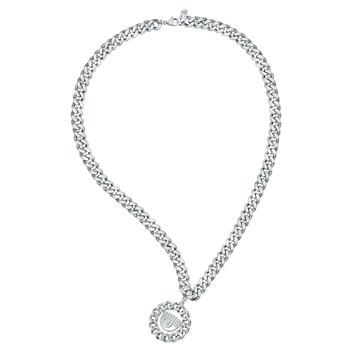 Chiara Ferragni Chain Collection Silver Eye Pendant Bevilles Jewellers 