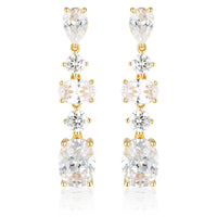 GEORGINI ICONIC BRIDAL CHRISTINA EARRINGS GOLD Bevilles Jewellers 