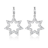 GEORGINI COMMONWEALTH COLLECTION STAR EARRINGS SILVER Bevilles Jewellers 