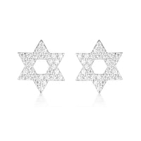 GEORGINI ROCK STAR STAR OF DAVID SILVER EARRINGS Bevilles Jewellers 