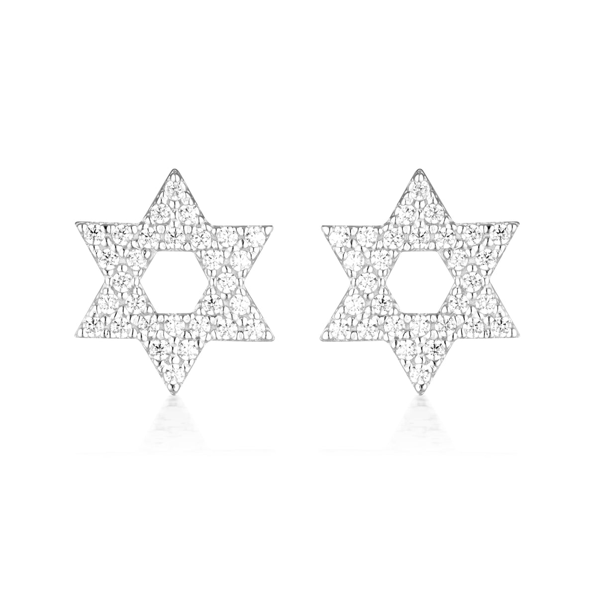 GEORGINI ROCK STAR STAR OF DAVID SILVER EARRINGS Bevilles Jewellers 