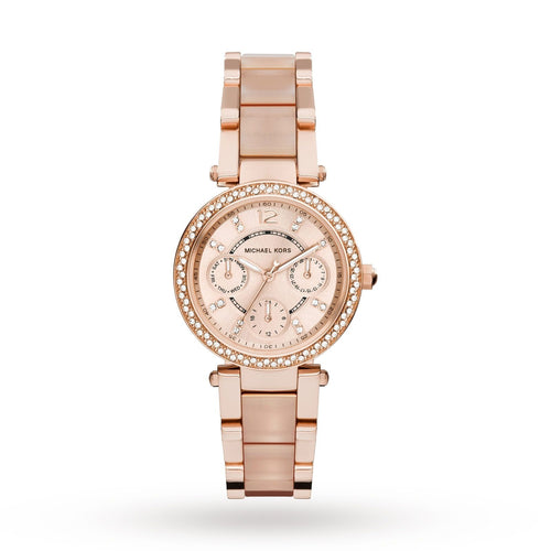 Michael Kors Ladies Multi Dial Parker Rose Gold Model MK6110 Watches Michael Kors 