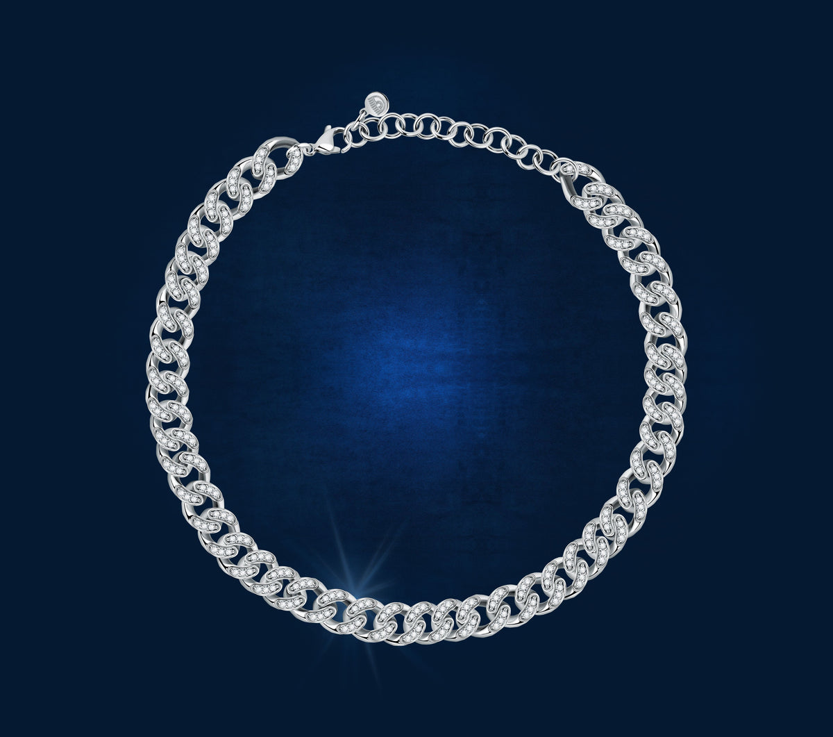 Chiara Ferragni Chain Collection Full Pave Necklace Bevilles Jewellers 