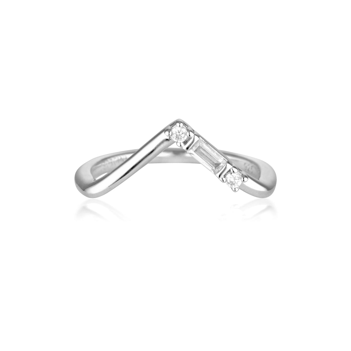 GEORGINI THE LAYERED EDIT TIGA RING SILVER Bevilles Jewellers 