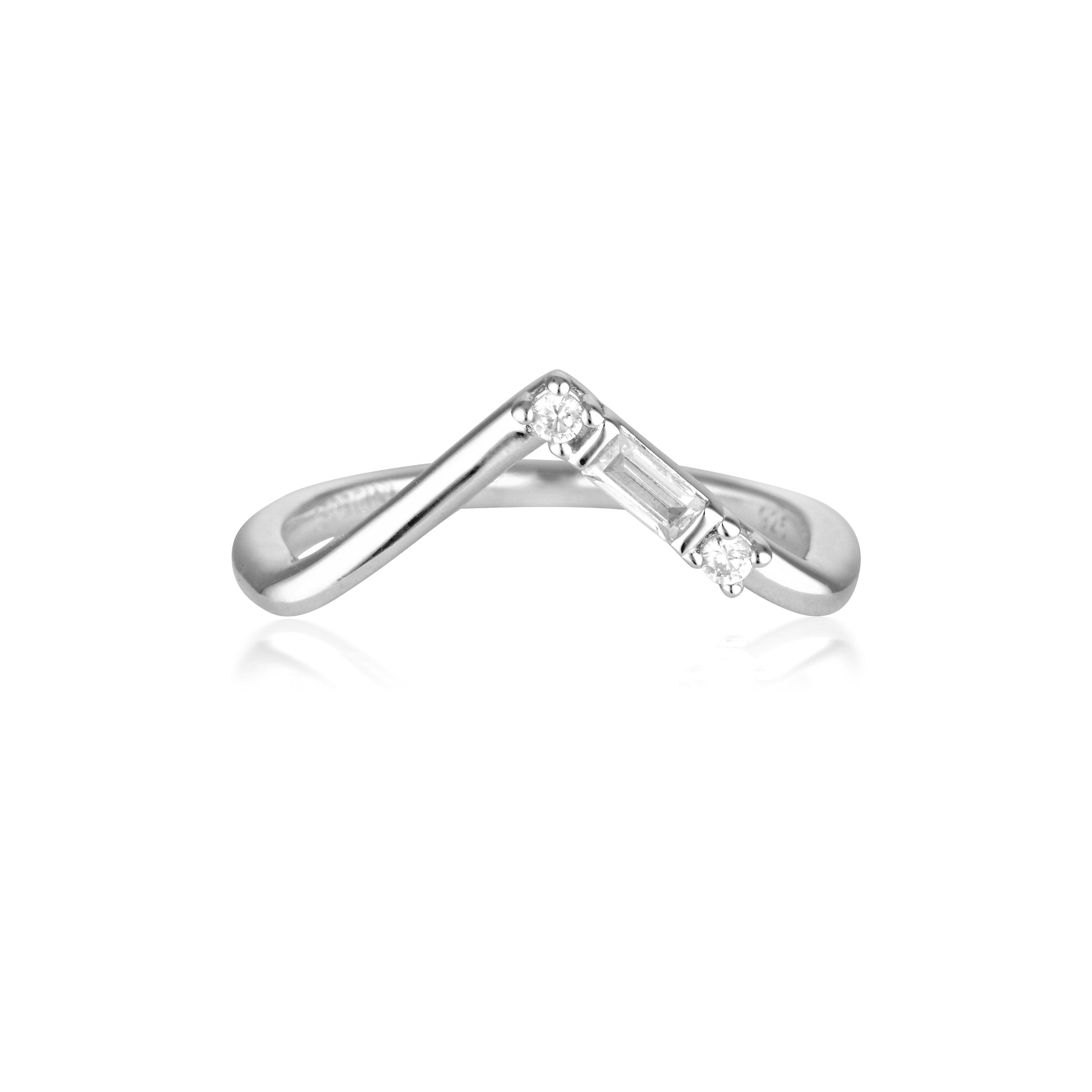 GEORGINI THE LAYERED EDIT TIGA RING SILVER Bevilles Jewellers 