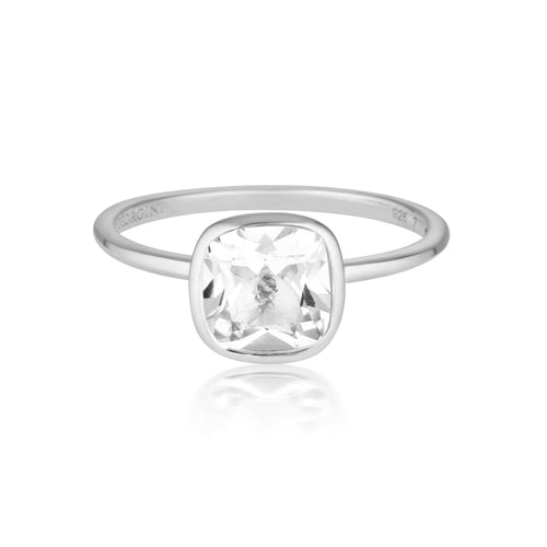Georgini - Doros Sterling Silver White Topaz Ring Bevilles Jewellers 5 