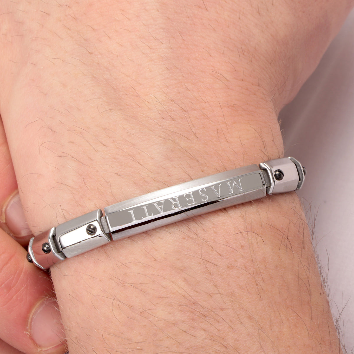 Maserati Jewels Men's Silver Bracelet Bevilles Jewellers 