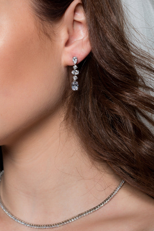 GEORGINI ICONIC BRIDAL VERA NECKLACE SILVER Bevilles Jewellers 