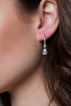 GEORGINI ICONIC BRIDAL ELIZABETH EARRINGS SILVER Bevilles Jewellers 