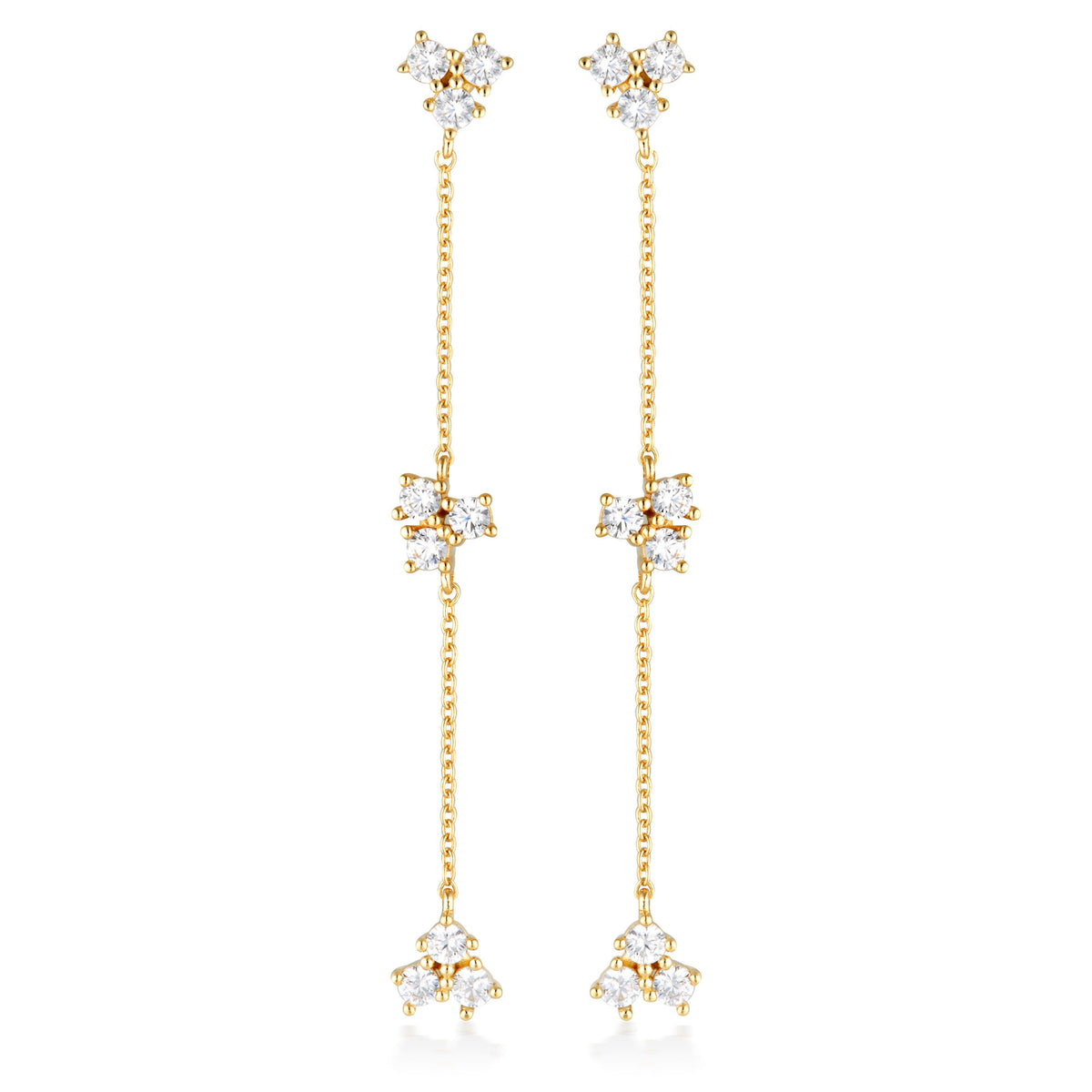 GEORGINI THE LAYERED EDIT TROIS EARRINGS GOLD Bevilles Jewellers 
