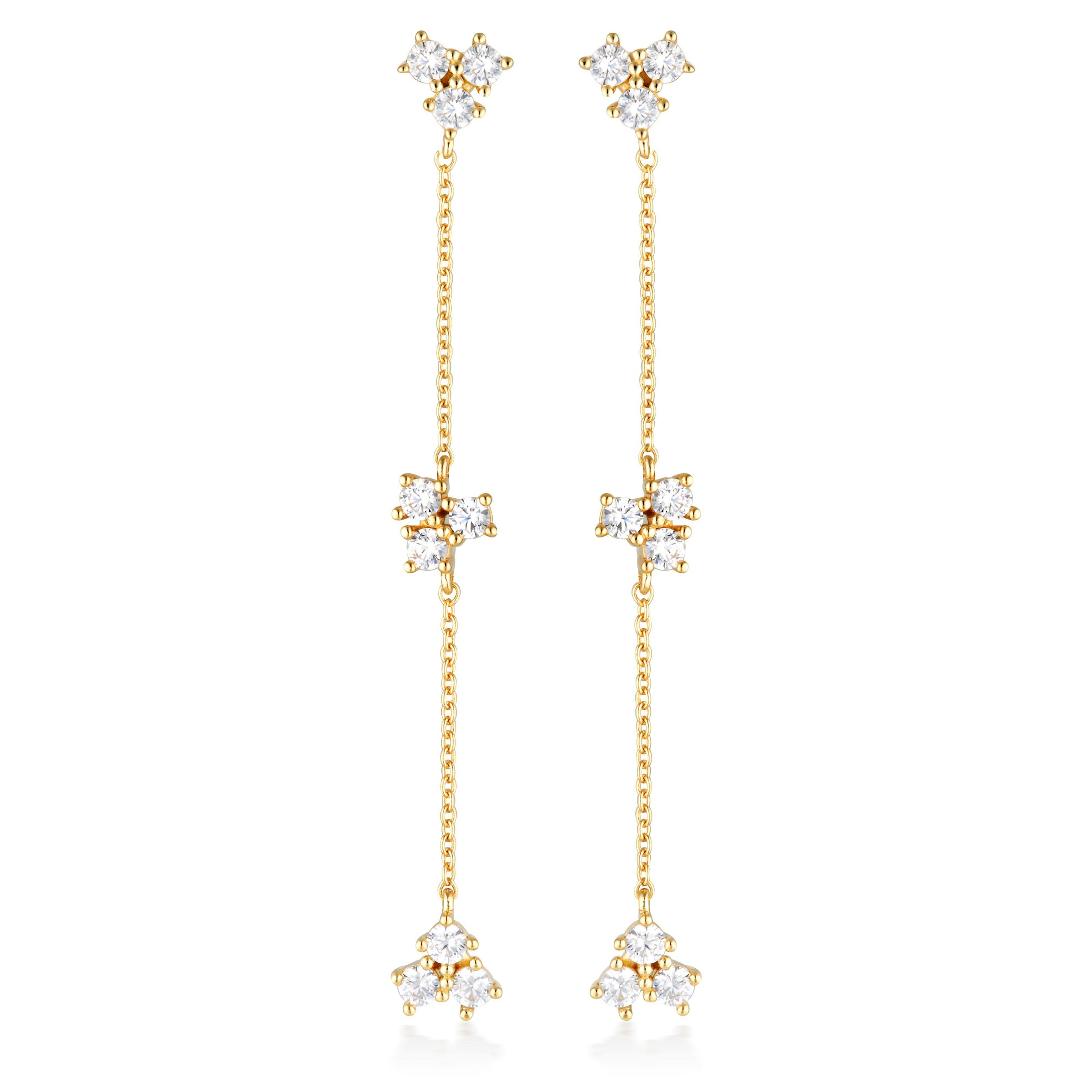 GEORGINI THE LAYERED EDIT TROIS EARRINGS GOLD Bevilles Jewellers 