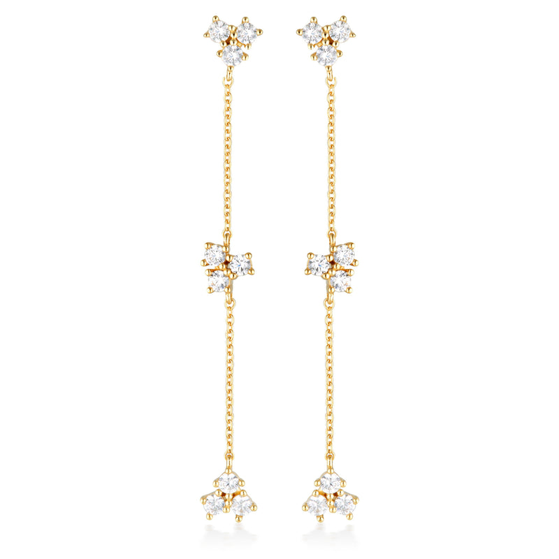 GEORGINI THE LAYERED EDIT TROIS EARRINGS GOLD Bevilles Jewellers 