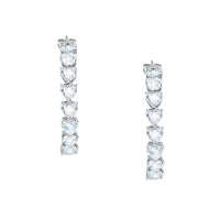 Chiara Ferragni Diamond Heart White Heart Big Hoop Earrings Bevilles Jewellers 