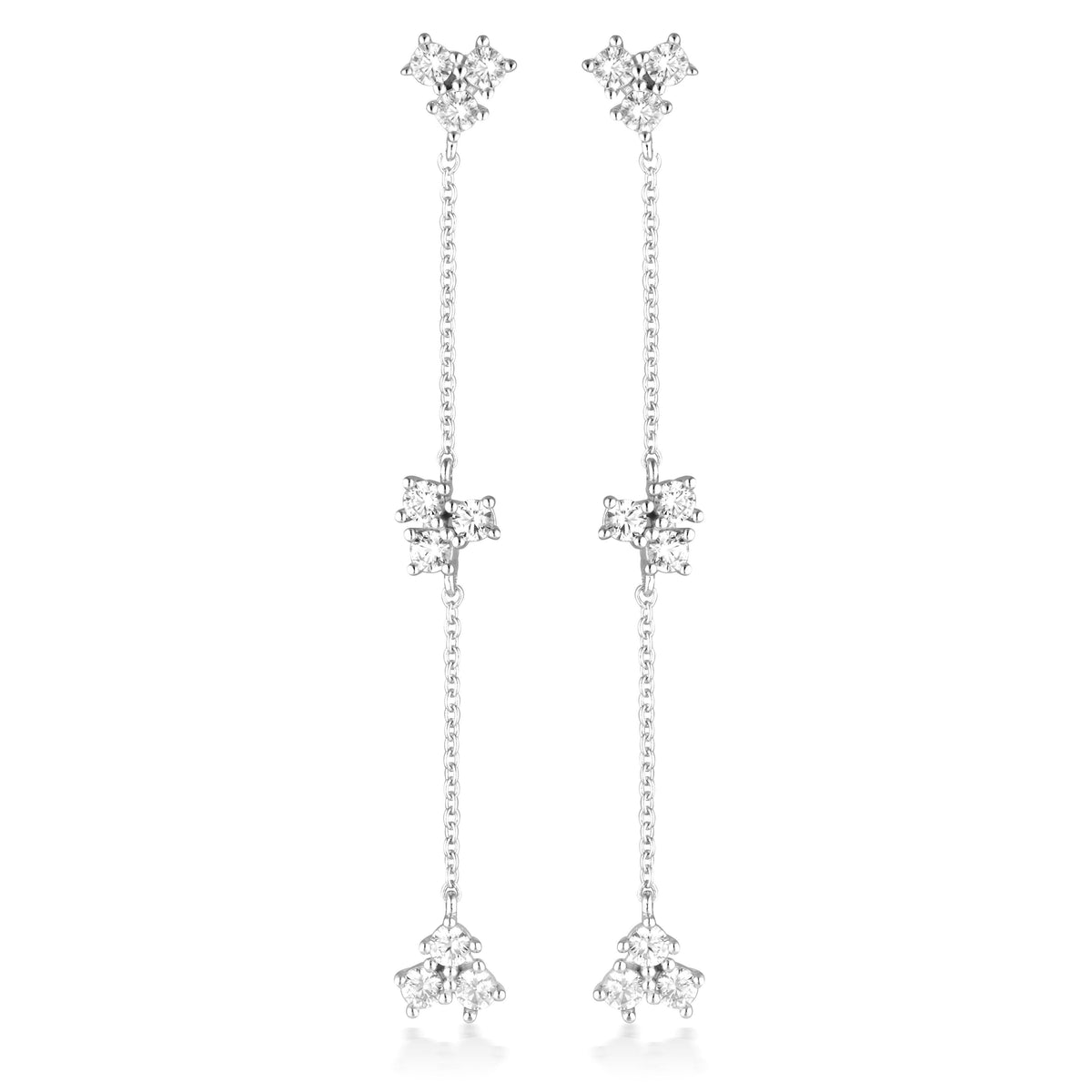 GEORGINI THE LAYERED EDIT TROIS EARRINGS SILVER Bevilles Jewellers 